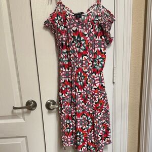 Wrangler Retro New Kaleidoscope Sold Shoulder Dress Size M